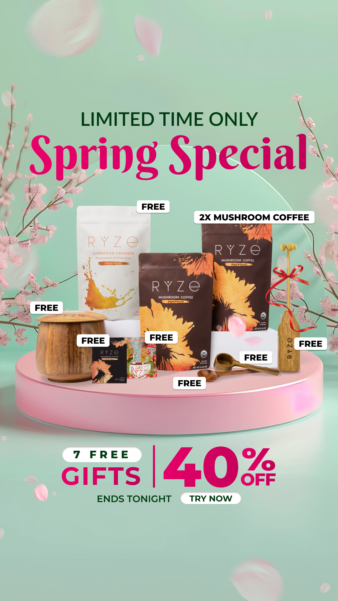 RYZE Superfoods Facebook ad