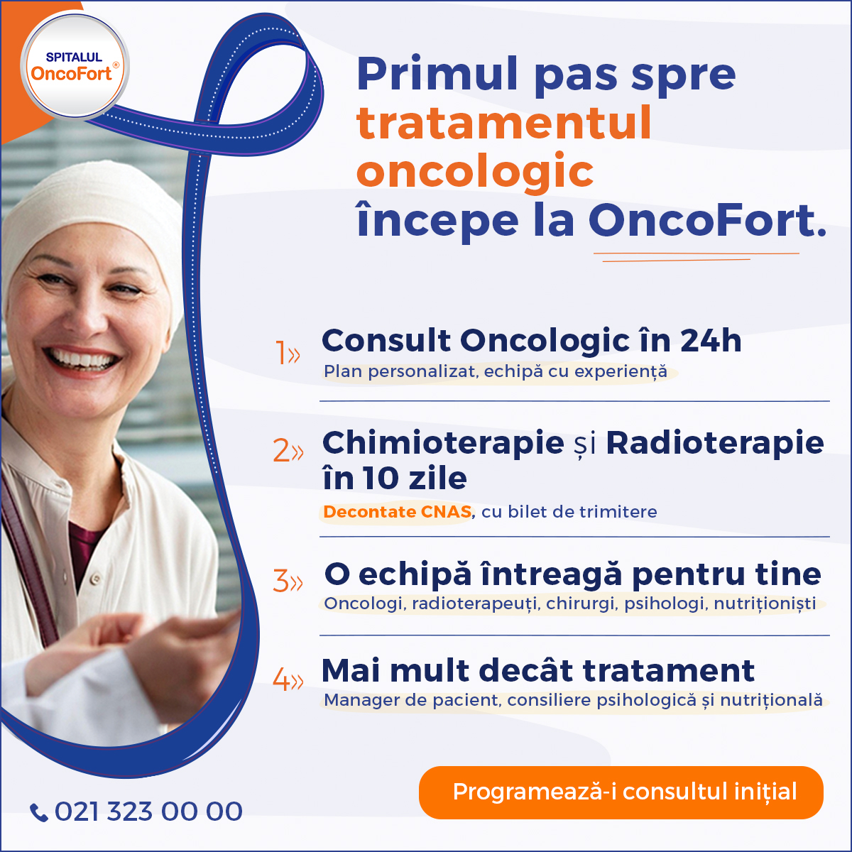 Spitalul OncoFort Facebook ad from Oct 21, 2025