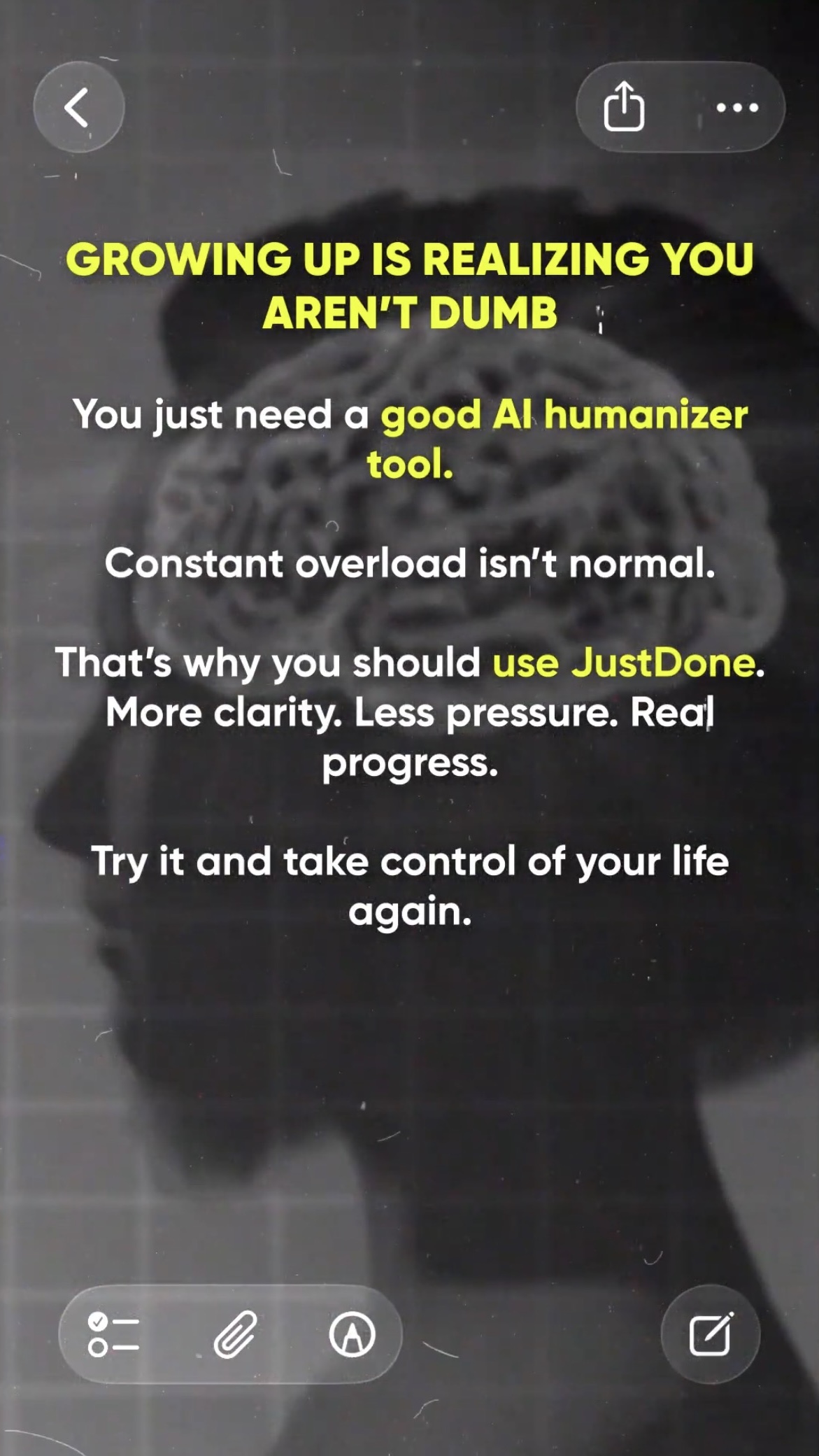 Justdone: All-in-one AI tool  Facebook ad