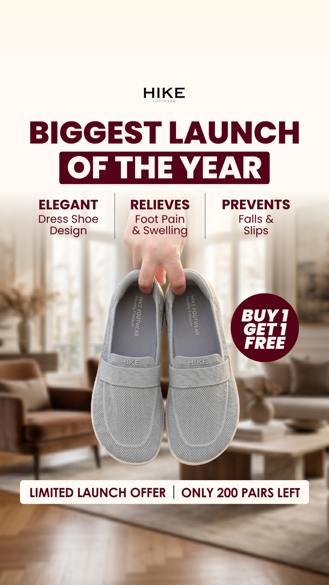 HIKE Footwear Facebook ad
