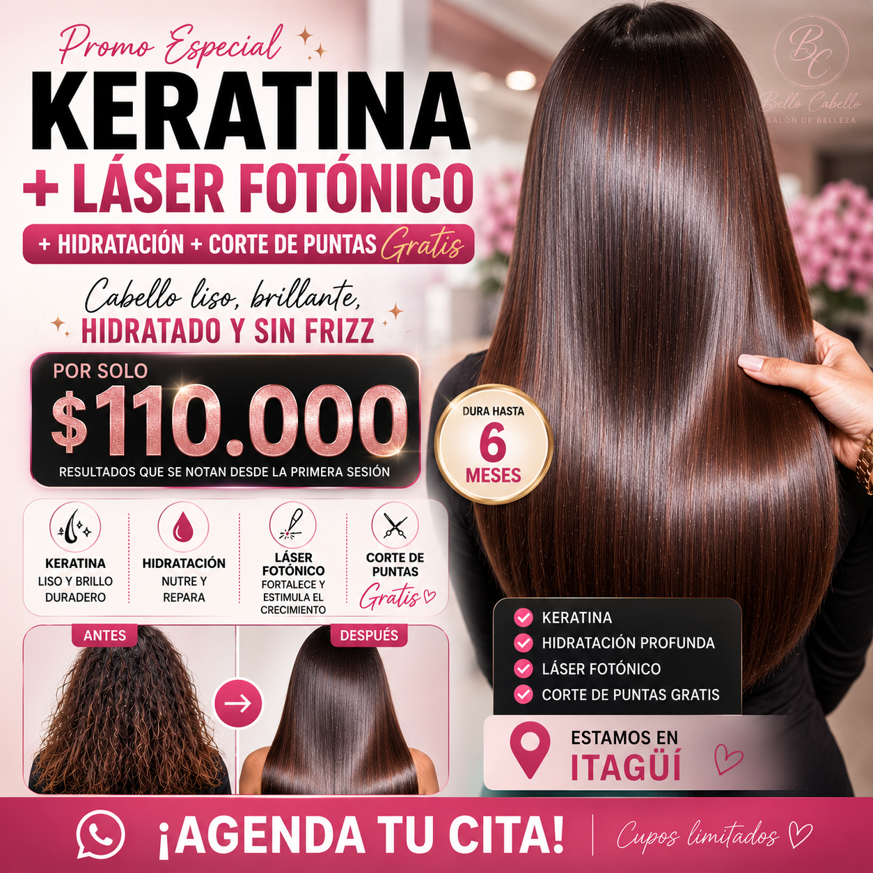 Centro de keratinas Bello Cabello Facebook ad from Jun 24, 2026