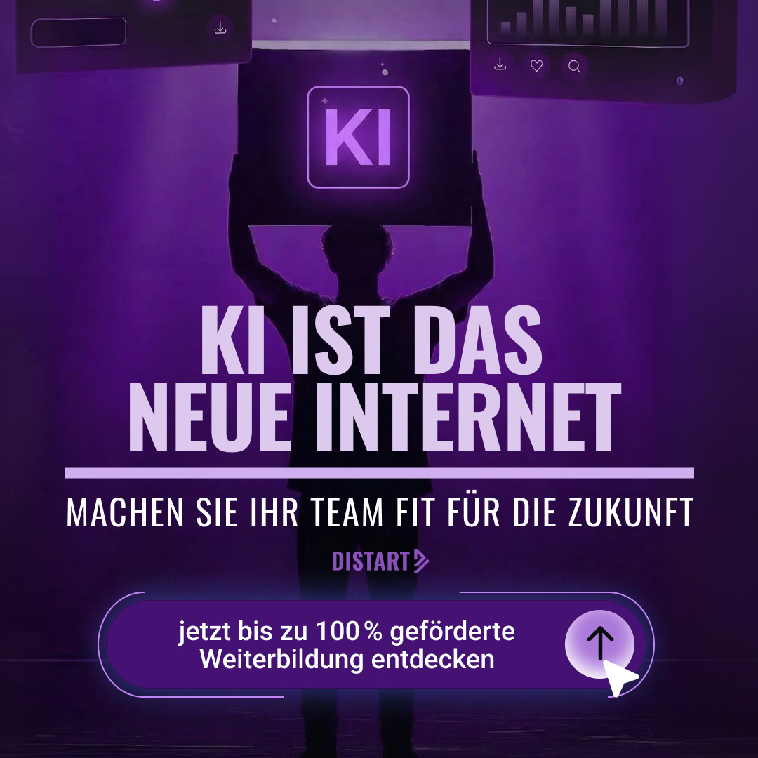 Distart Facebook ad: KI-Know-how ins Team