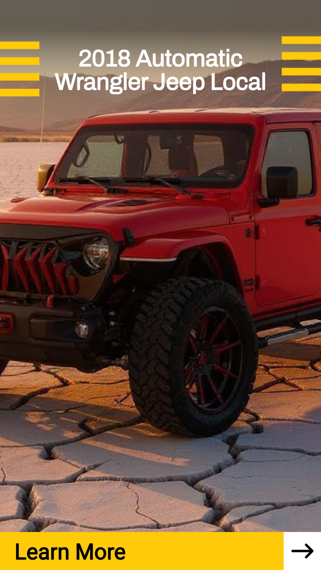 AdvisorBooth Grid Facebook ad: Explore Local Adventures With A 2018 Wrangler Jeep.