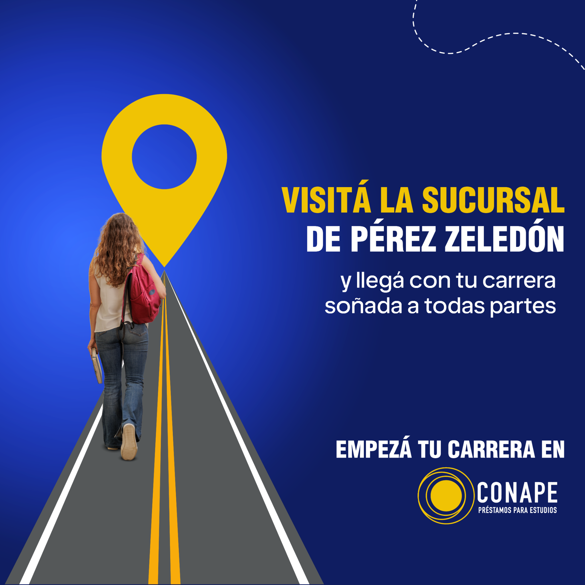 CONAPE Facebook ad: ¿Para qué ir a San José para gestionar…