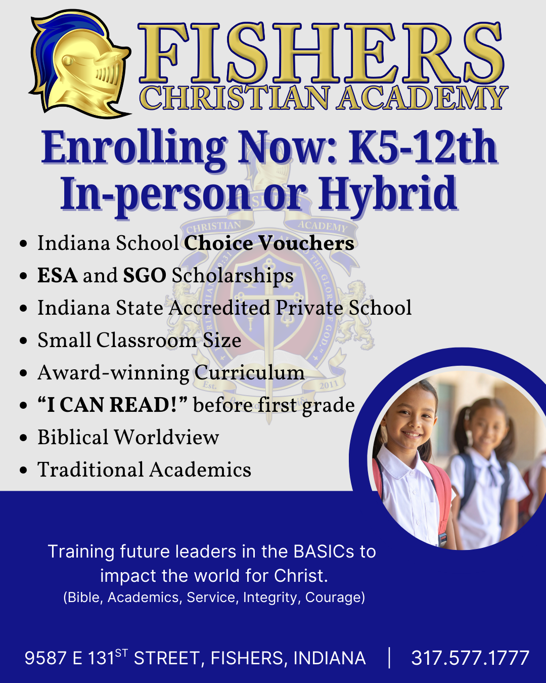 Fishers Christian Academy Facebook ad: Fishers Christian Academy is a private Christian school…