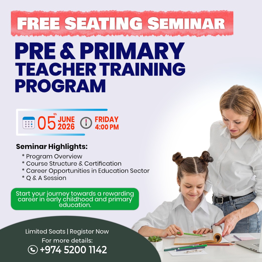 Teacher Training Qualifications - Middle East  Facebook ad