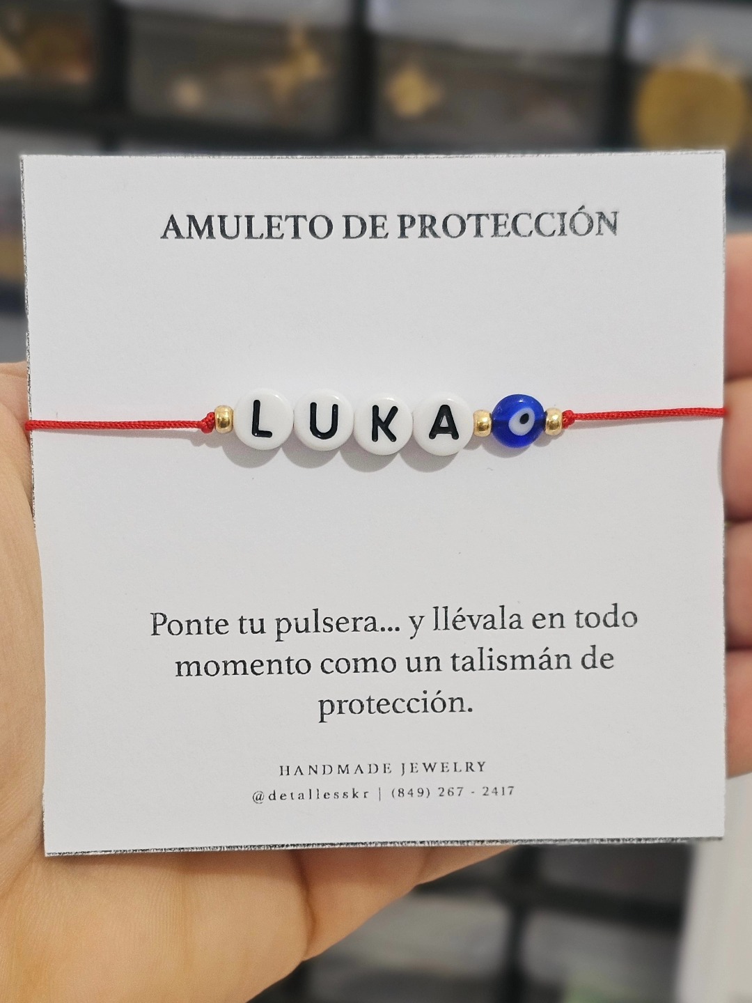 Detalles SKR Facebook ad: Pulsera personalizada RD$450
