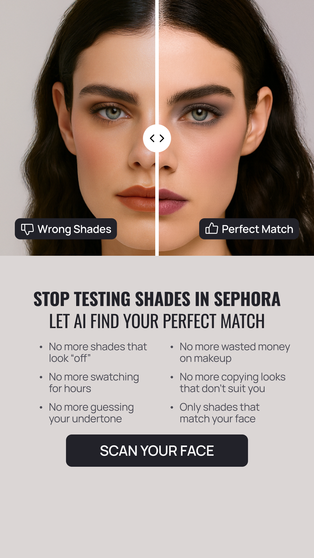 Beauty Transformation Program Facebook ad