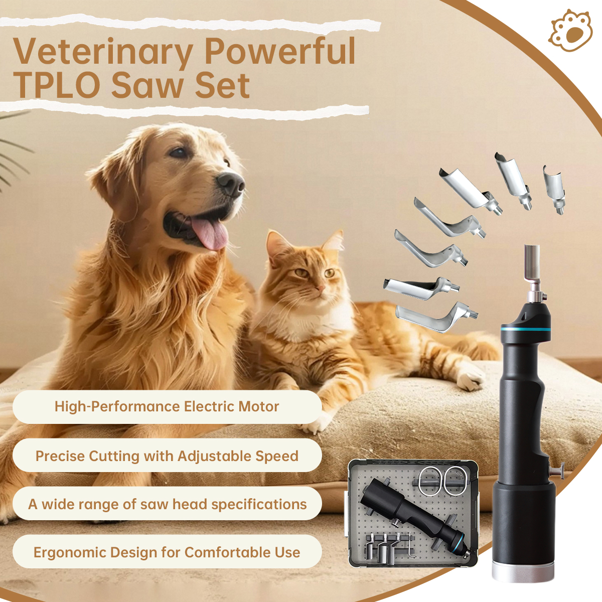 JWL MedTech Facebook ad: Veterinary Powerful TPLO Saw Set