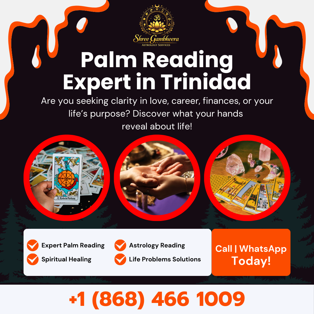 Shree Gambheera Astro Services Facebook ad: Expert Palm Reading in Trinidad