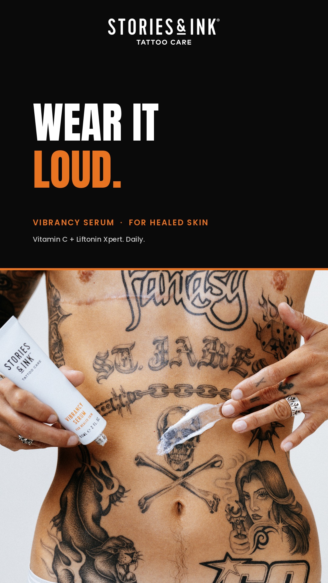 Stories & Ink Facebook ad