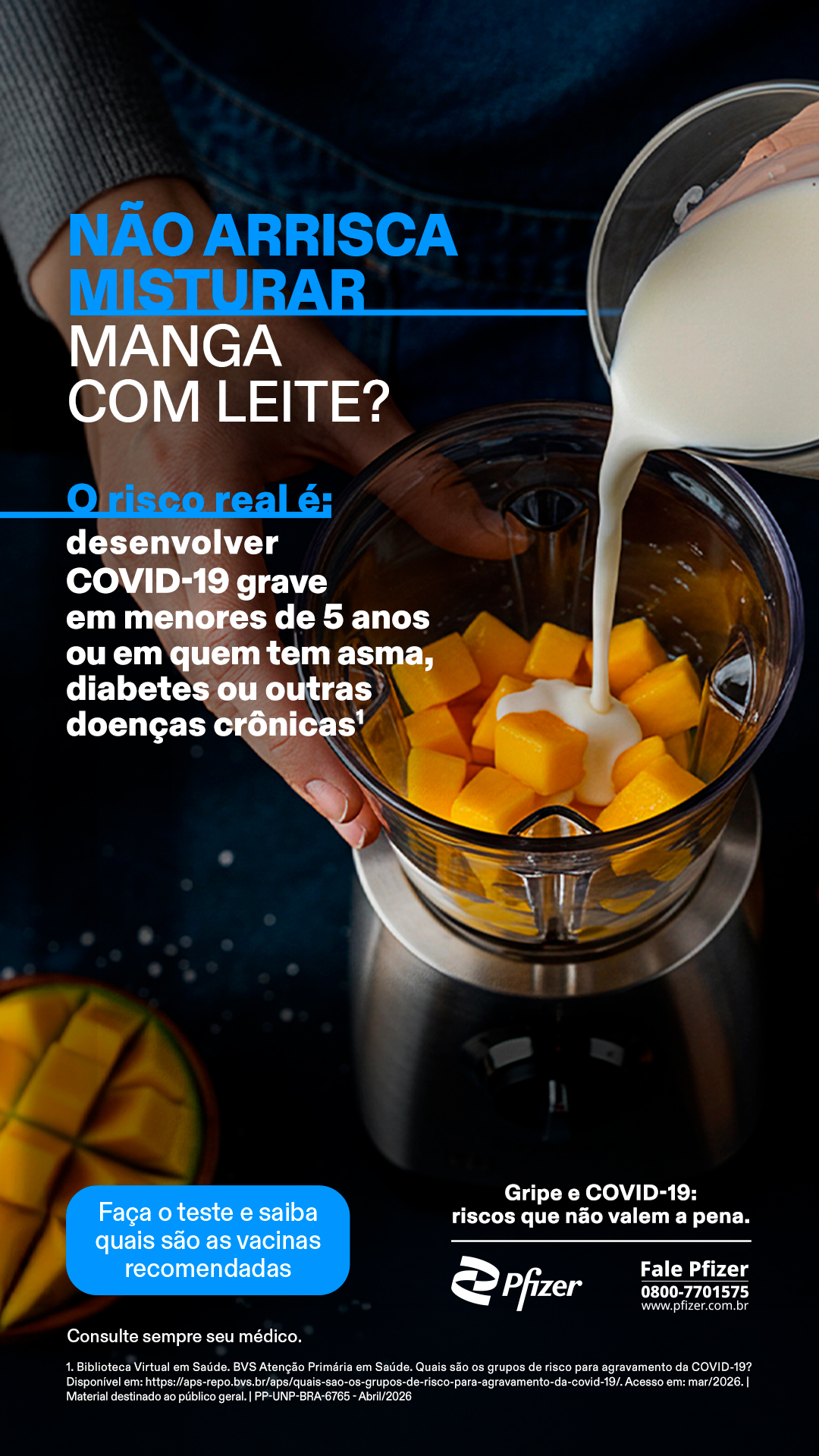 Pfizer Brasil Facebook ad from Aug 5, 2026