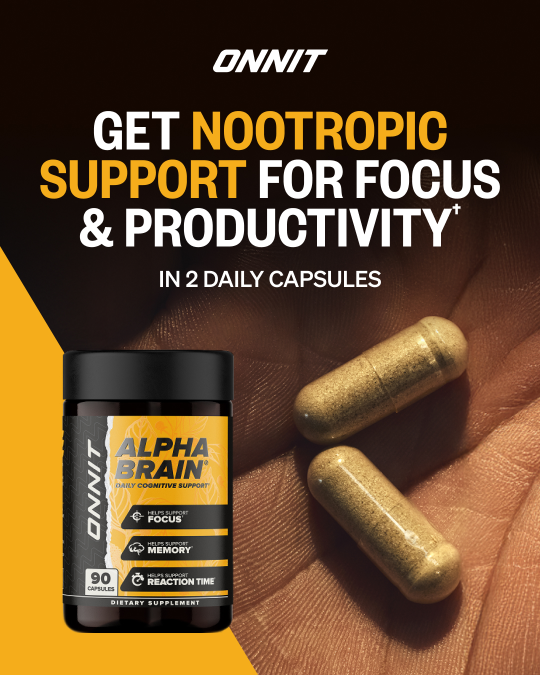 Onnit Facebook ad: Refine Your Flow State