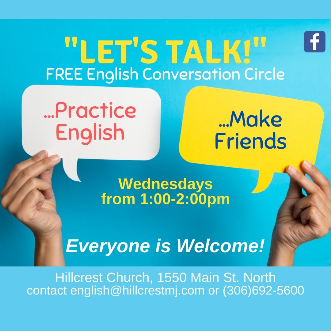 Let's Talk: English Conversation Circle Facebook ad: Meet New Friends in Moose Jaw