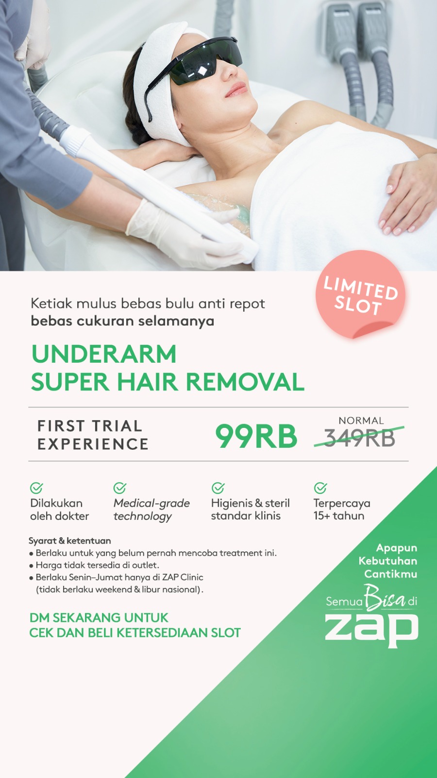 ZAP Hair Removal Facebook ad