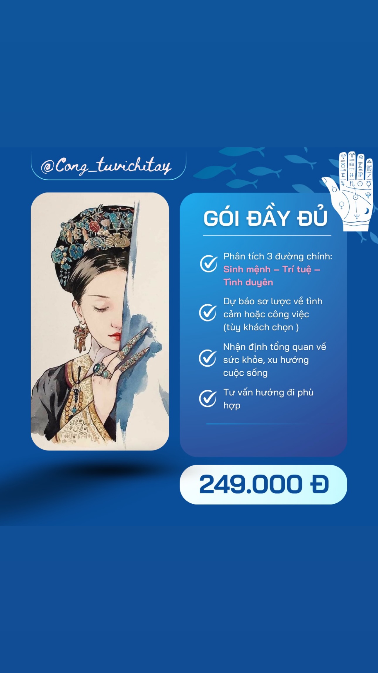 Tarot nhà Sóc Facebook ad: BẠN CÓ BIẾT ĐÔI BÀN TAY ẨN CHỨA…