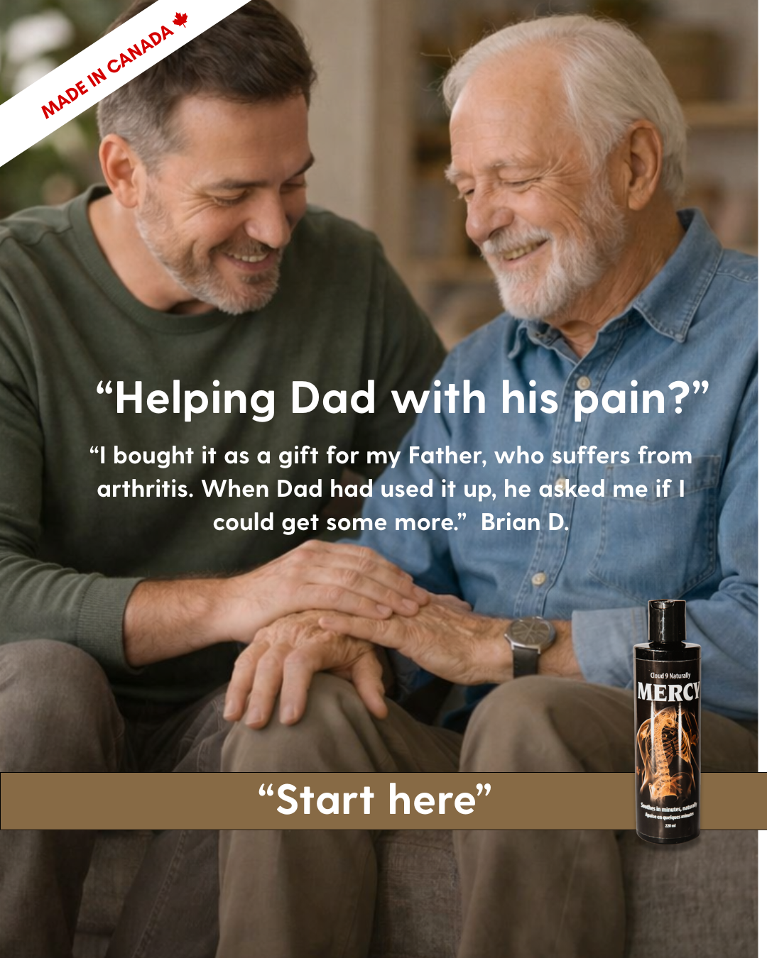 Cloud 9 Naturally Facebook ad: Mercy for Aches | Gentle, All-Natural Relief