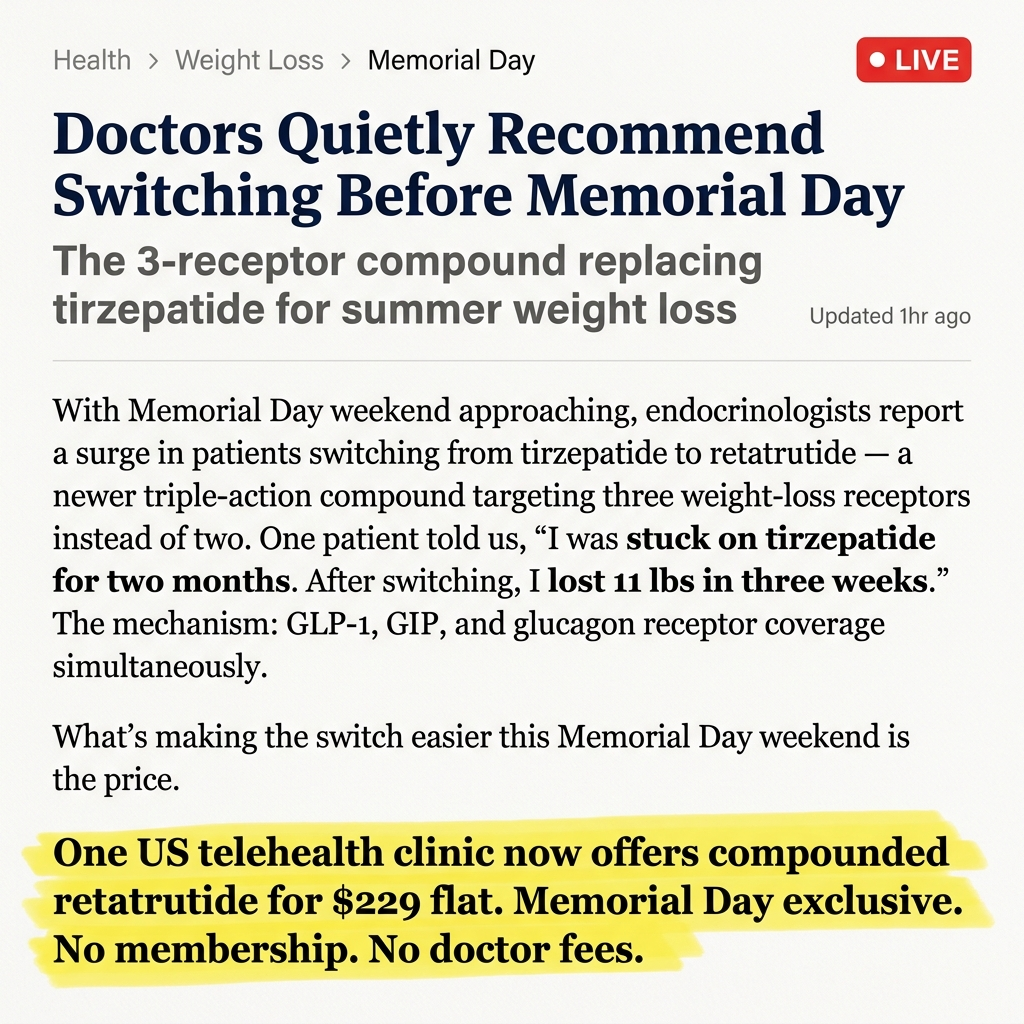 Dr Ray Callahan M.D. Facebook ad: Retatrutide - Only $229/mo, Ends Soon!