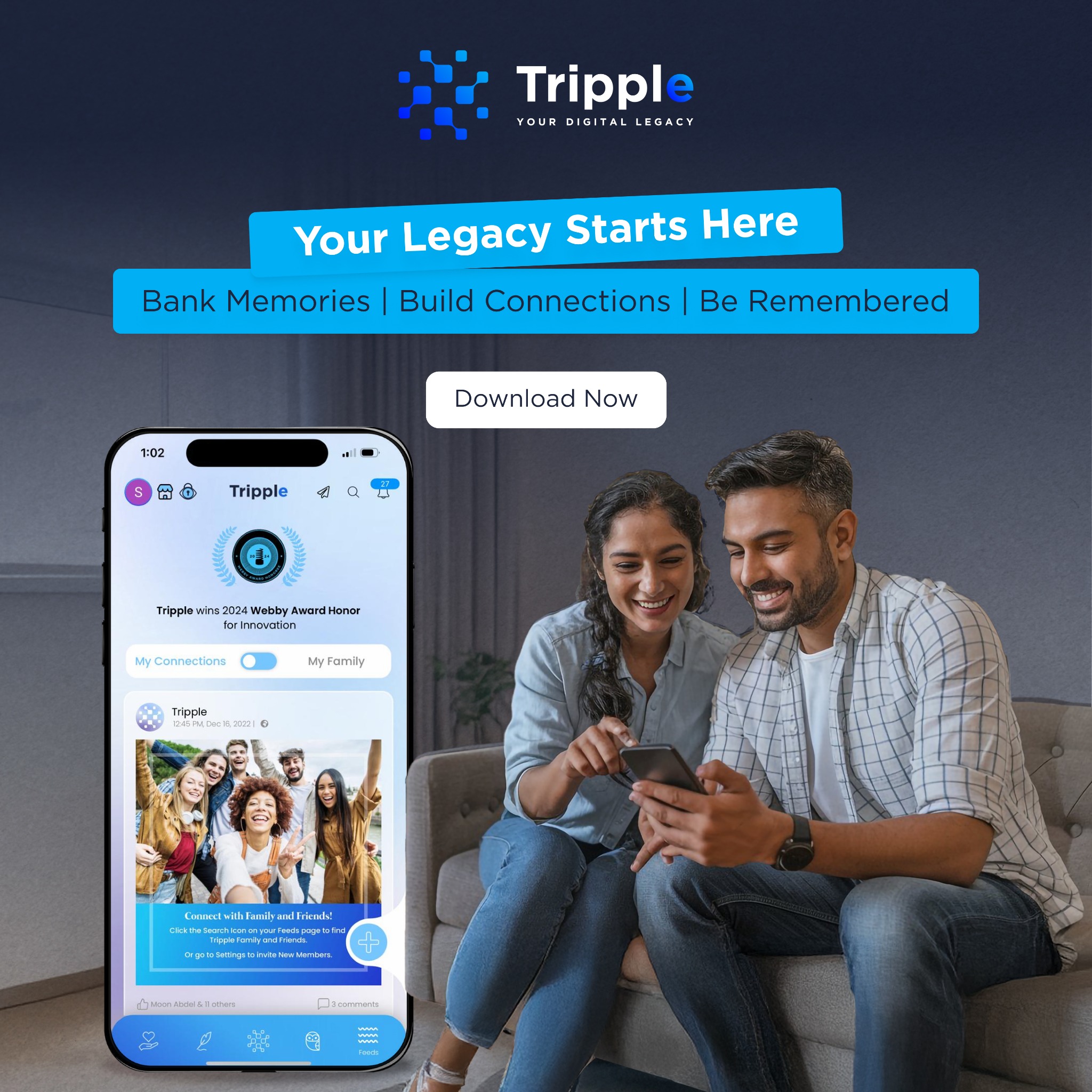 Tripple - Digital Will & Online Legacy Facebook ad