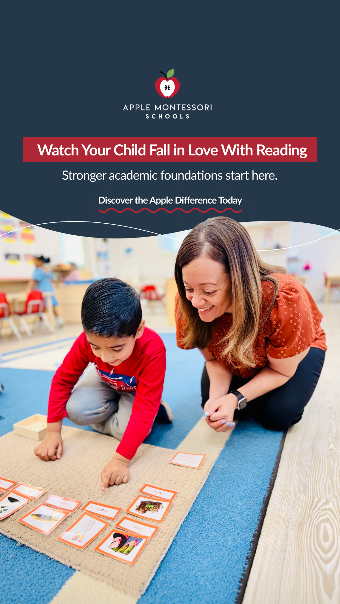 Apple Montessori Schools Facebook ad from Jun 30, 2026