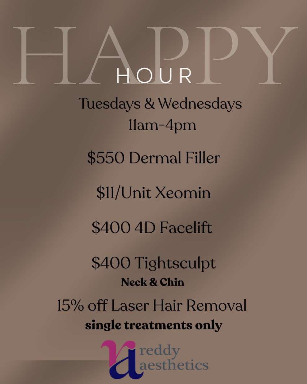 Reddy Aesthetics Bixby Knolls Long Beach CA Facebook ad
