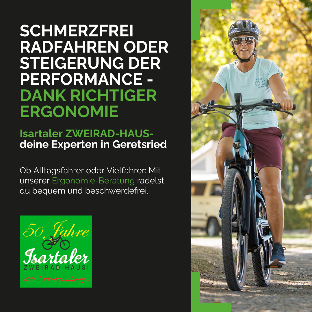 Isartaler Zweirad-Haus GmbH Facebook ad: Genieße jede Fahrt, ohne Schmerzen!