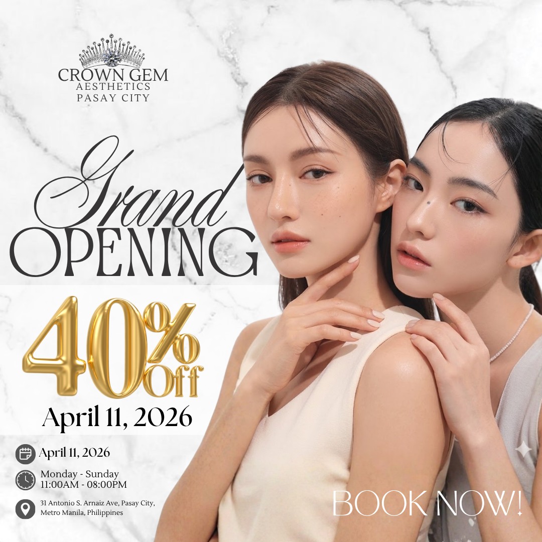 Crown Gem Aesthetics Pasay City Facebook ad: Experience beauty at its finest.