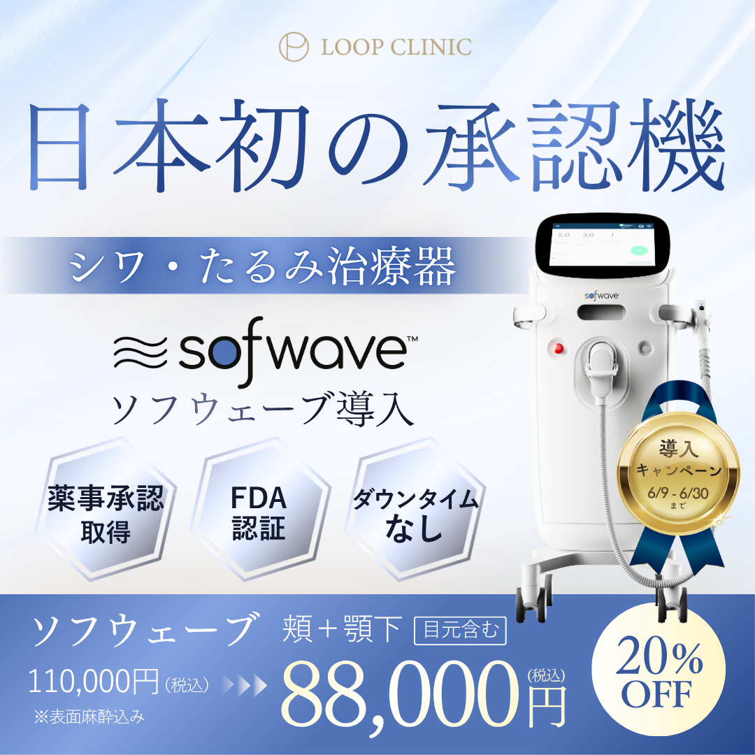 LOOP clinic Facebook ad: 【6/30までお得な全メニュー20%OFFキャンペーン】