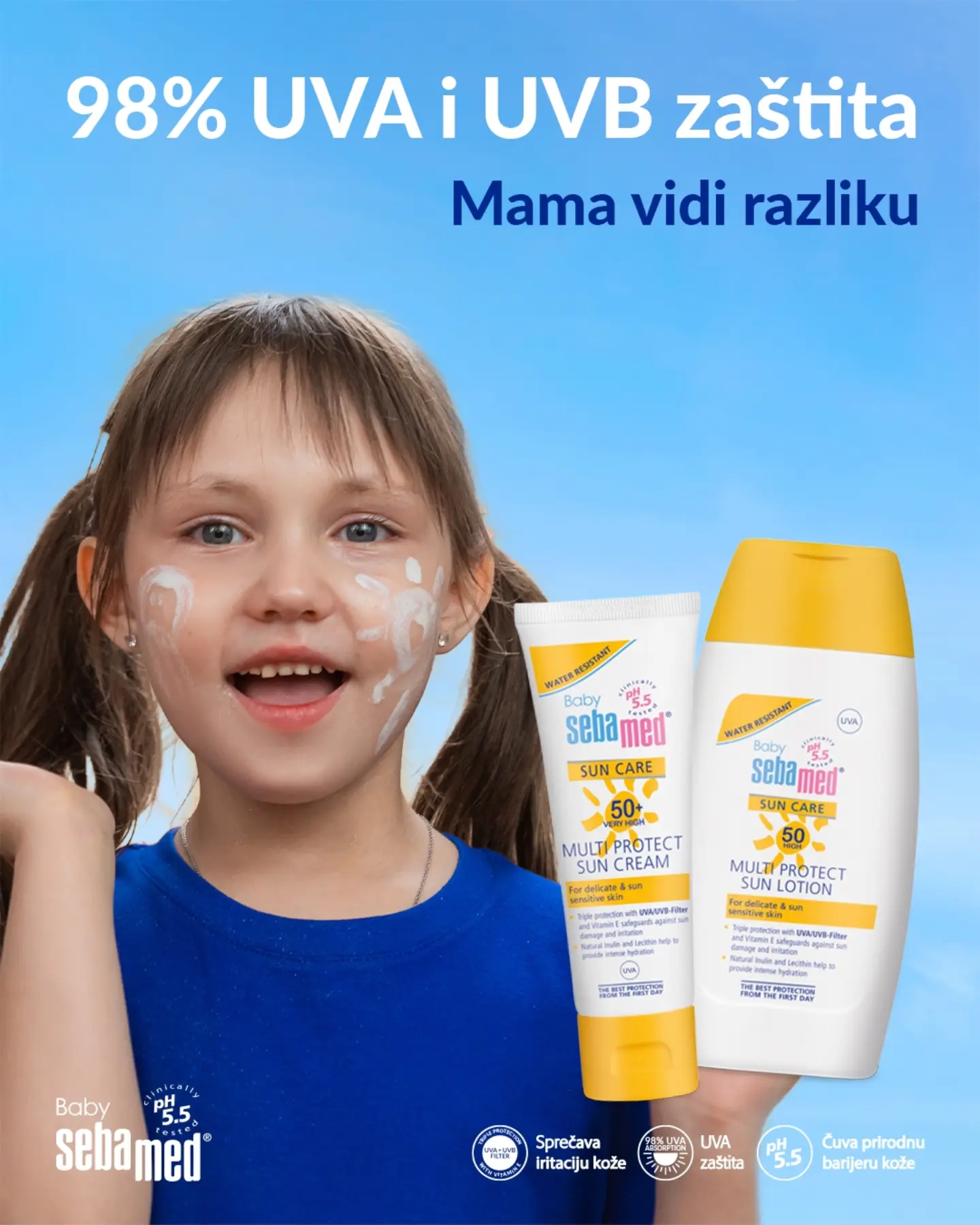 Hej Mama Facebook ad: Za sunčanje - Deca | Sebamed