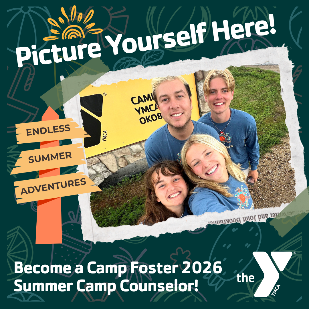 Camp Foster YMCA Facebook ad: Summer in Okoboji; need we say more?!
