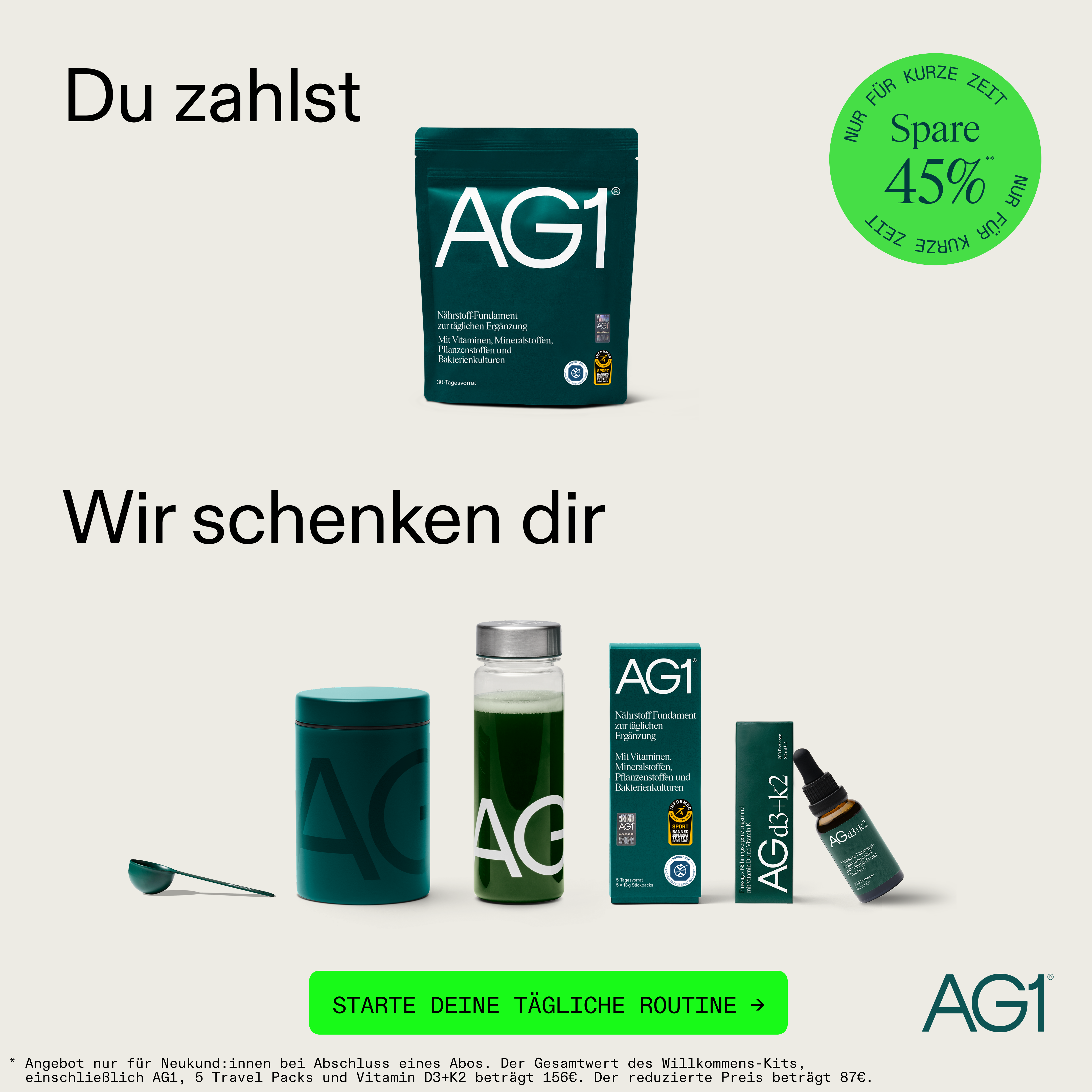 AG1 Deutschland Facebook ad