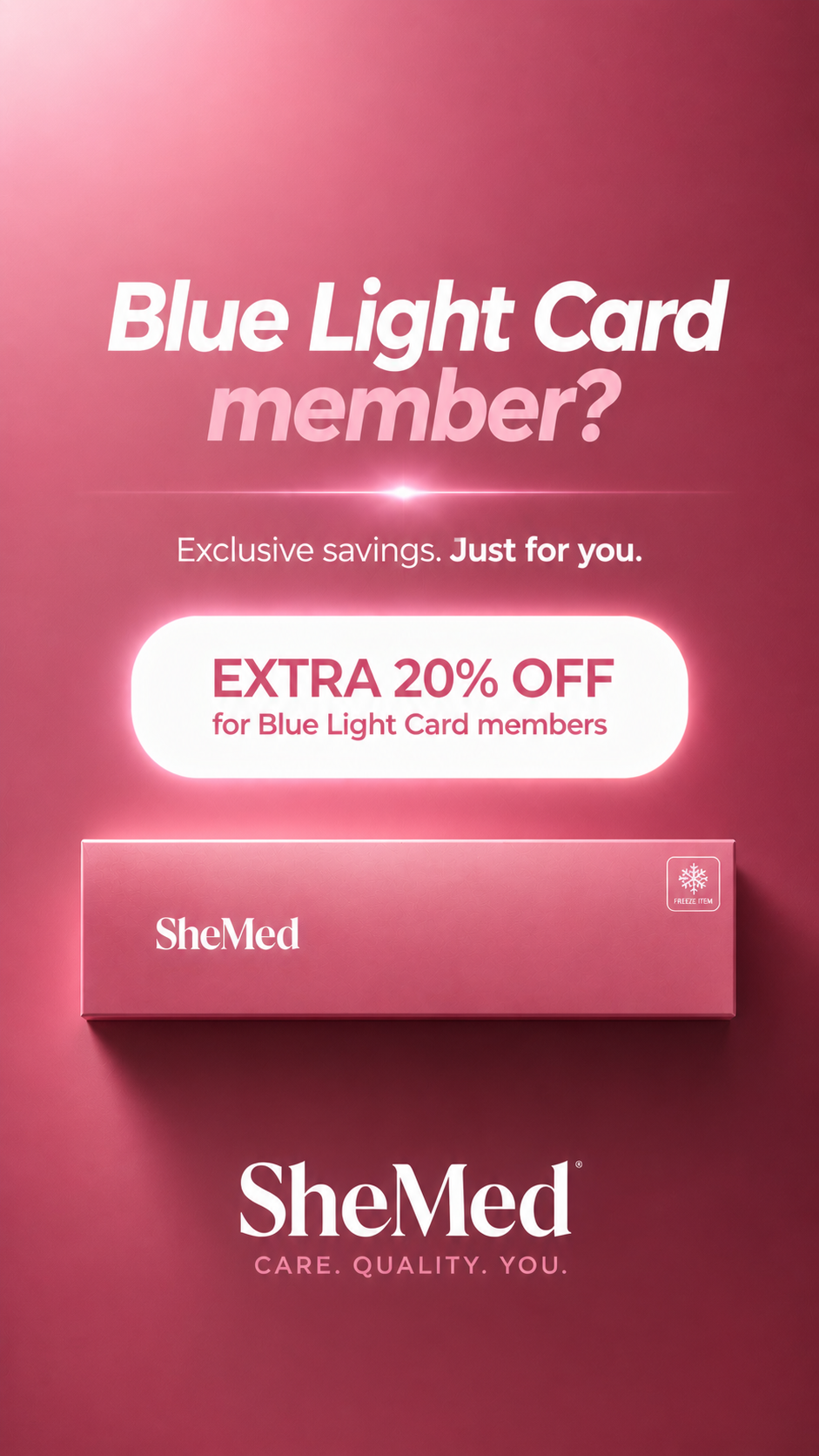 SheMed UK Facebook ad