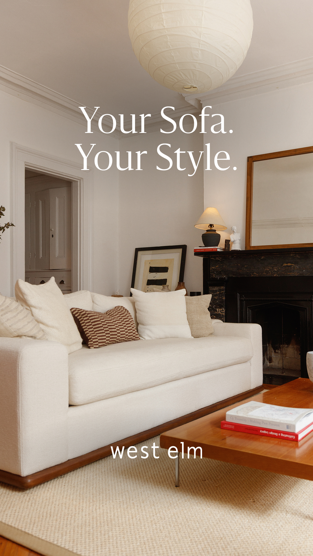 West Elm Facebook ad: Explore Our Sofa Collections