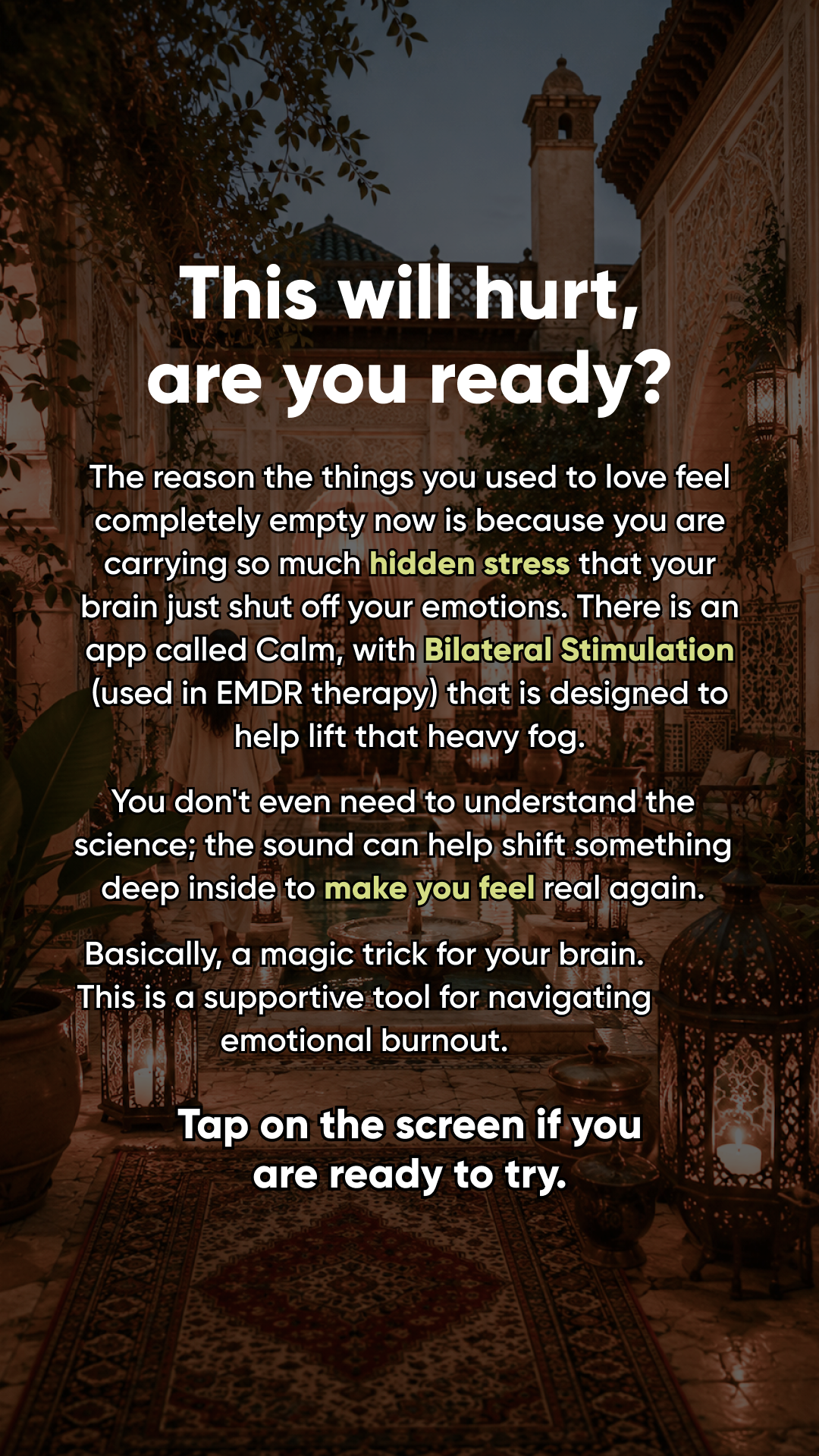 Calm Facebook ad