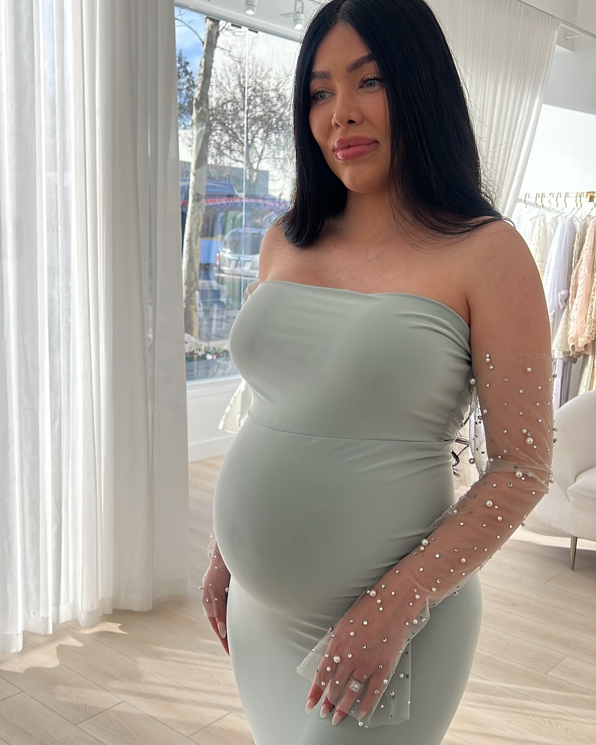 Anyuta Couture Facebook ad: ANYUTA COUTURE MATERNITY DRESSES FOR PHOTOGRAPHY AND BABY…