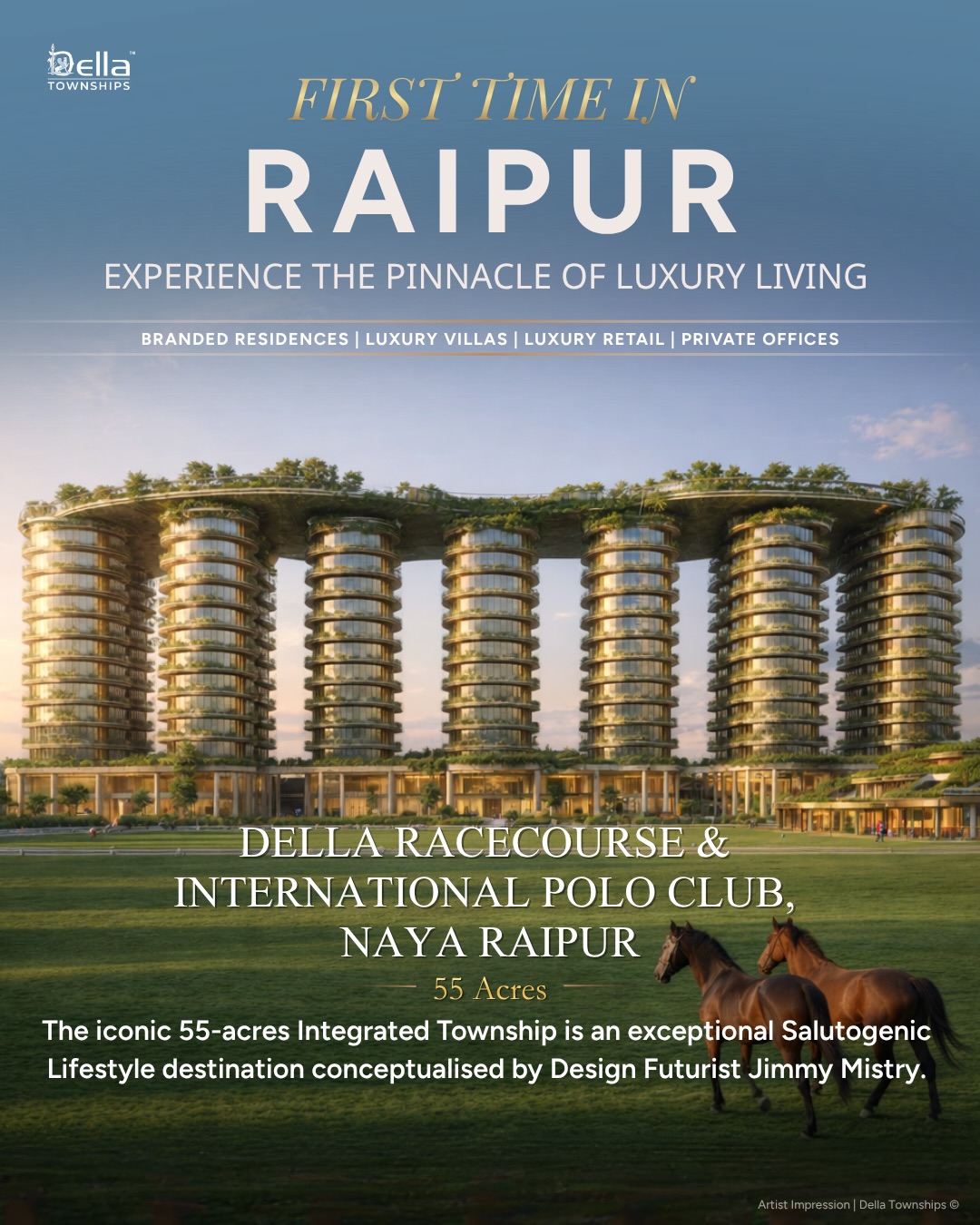 Della Townships Facebook ad: First time in Raipur.