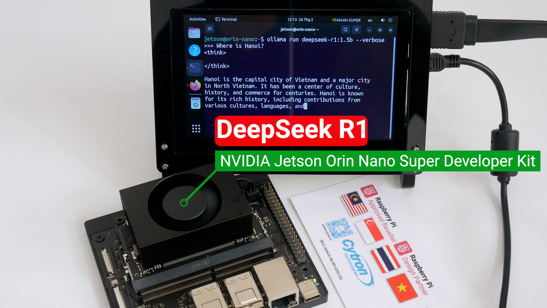 Cytron Việt Nam Facebook ad: Cài DeepSeek R1 trên NVIDIA Jetson Orin Nano Super để chạy…