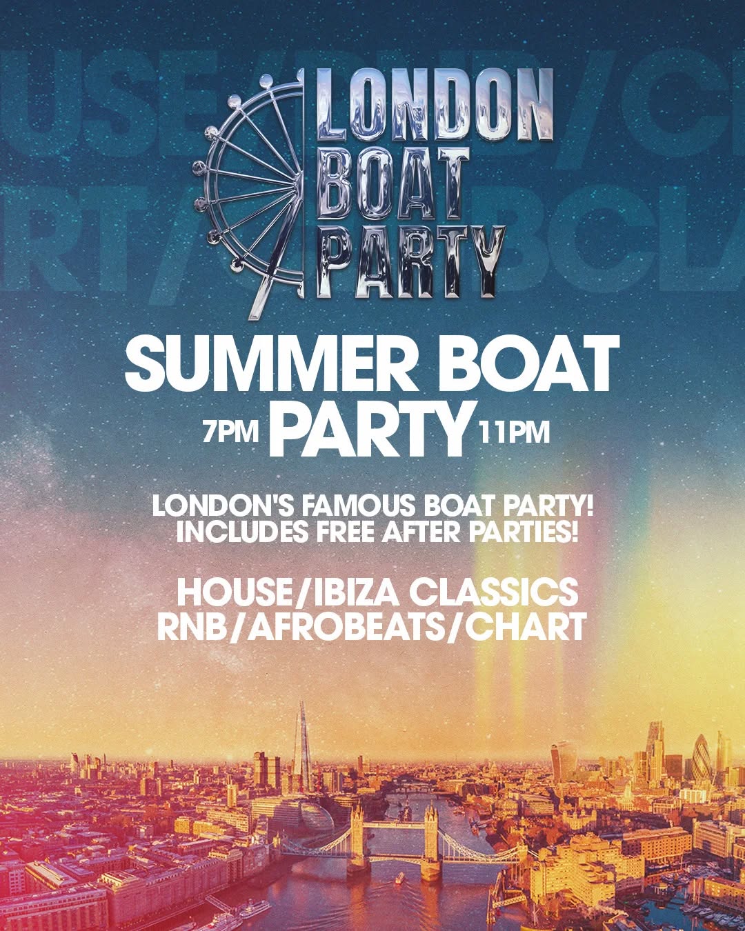 London Boat Parties Facebook ad: London Boat Party Tickets | River Thames Events!