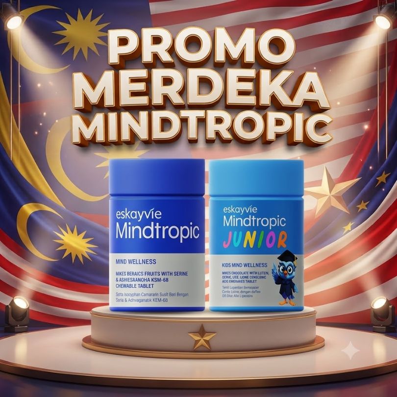 Kedai Minda Cergas Facebook ad: PROMO MERDEKA MINDTROPIC DAH START