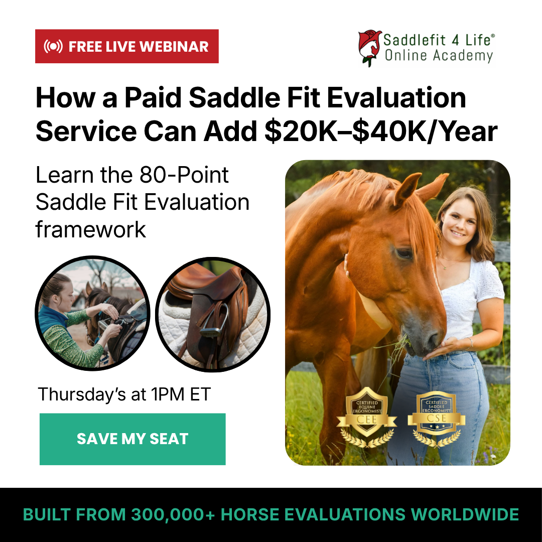 Saddlefit 4 Life Facebook ad: Become the go-to expert for saddle-related pain and…