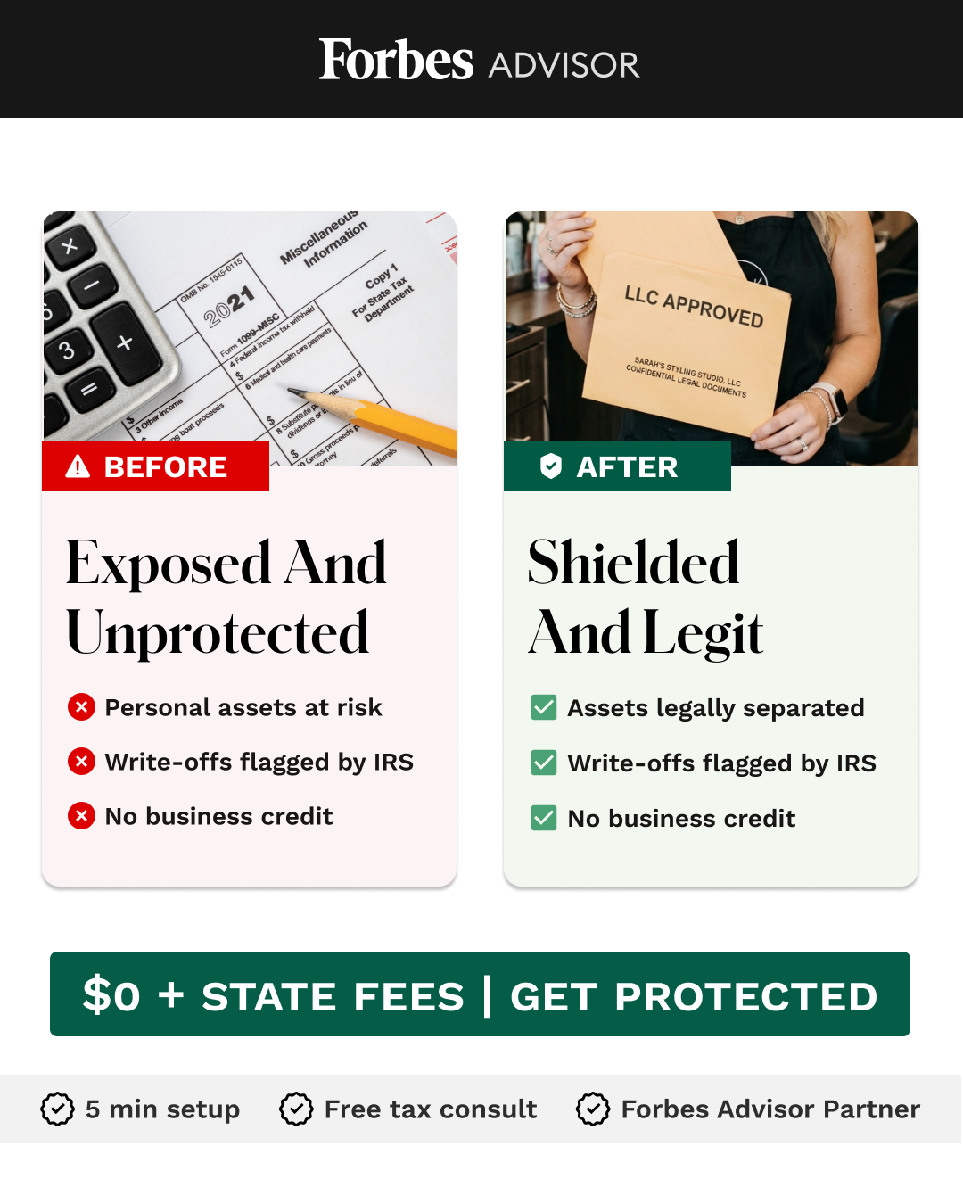 Formations.LLC Facebook ad: THE $15,300 TAX LOOPHOLE YOUR CPA FORGOT TO MENTION.