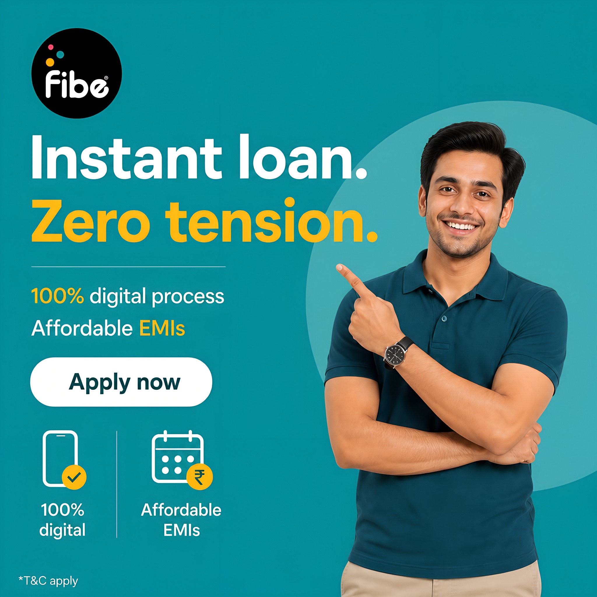 Fibe.India Facebook ad: Quick Approval for Salaried