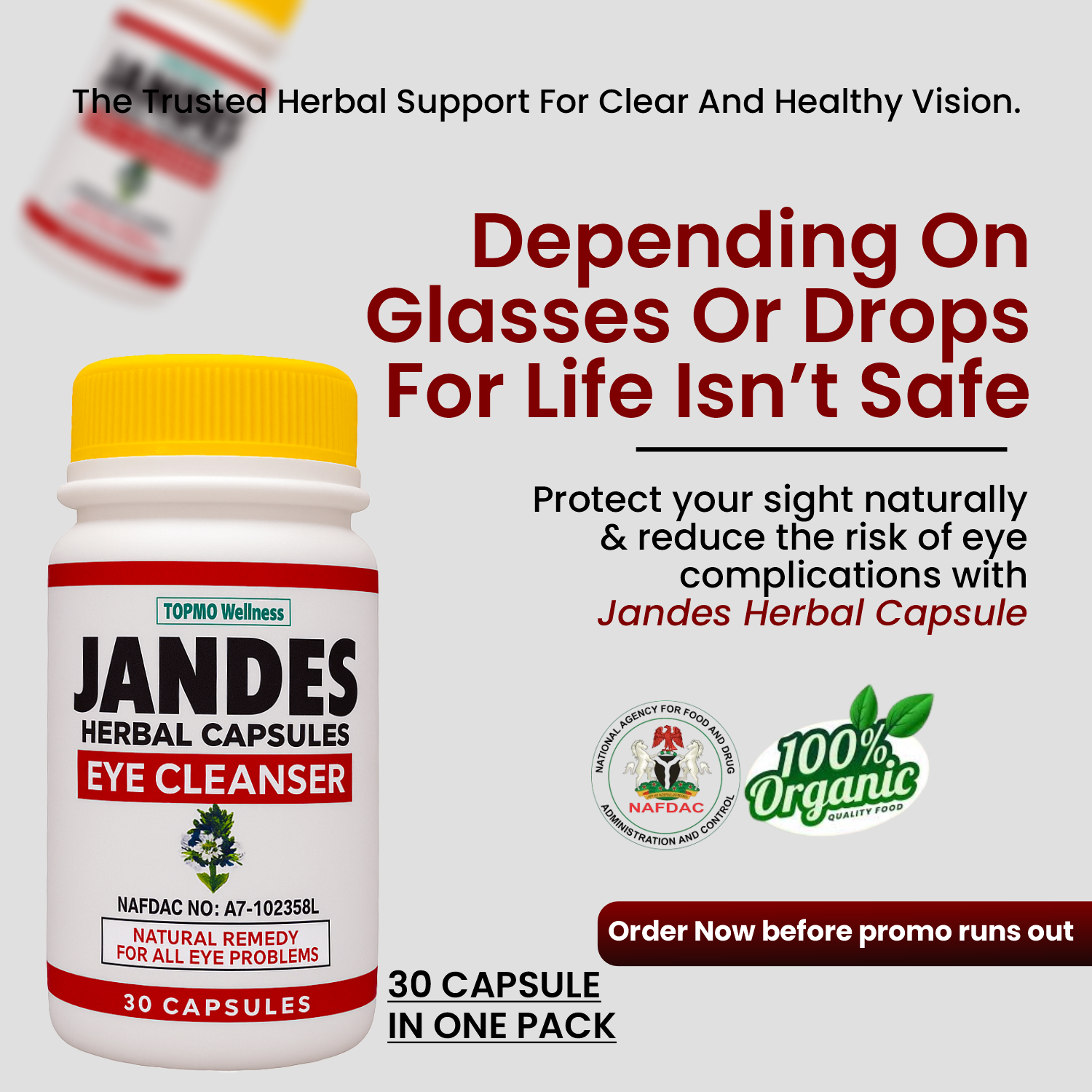 Natural Store Facebook ad: Read here and Order through the link