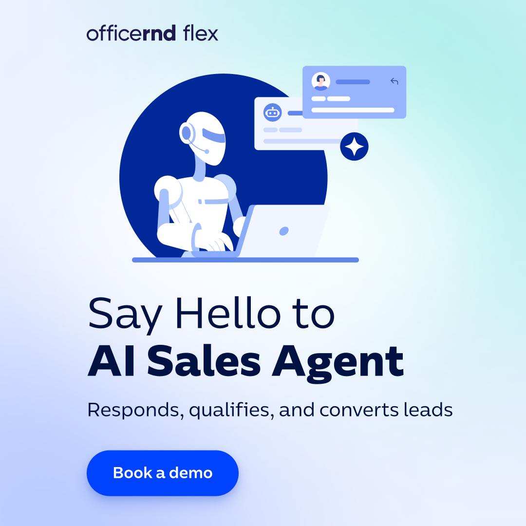 OfficeRnD Facebook ad: Meet the new AI Sales Agent