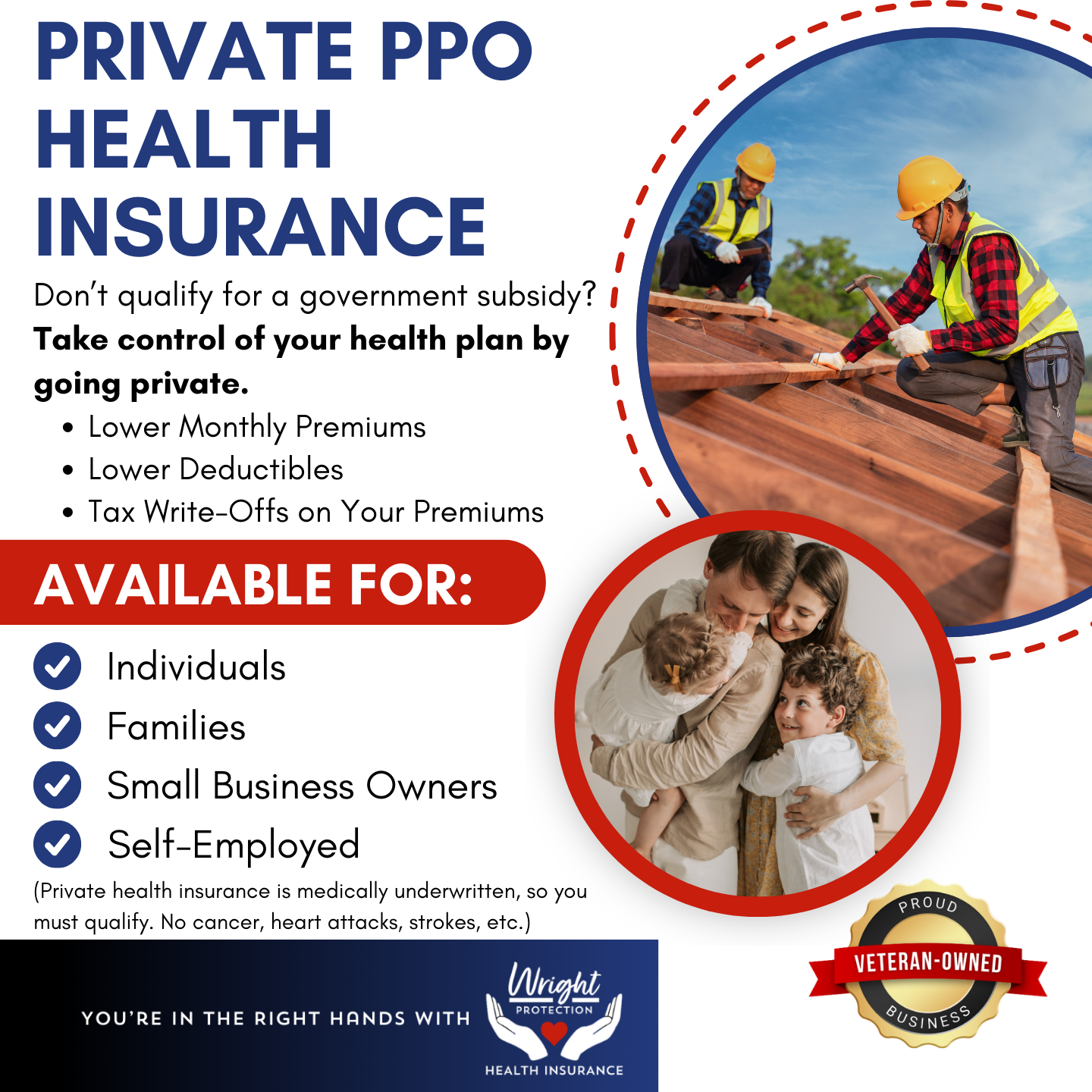Wright Protection Health Insurance Facebook ad