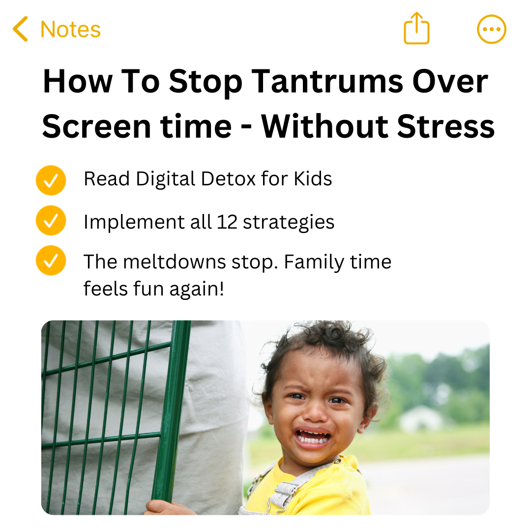 Calm Tech Parenting Facebook ad: Stop Screen-Time Battles, Restore Peace