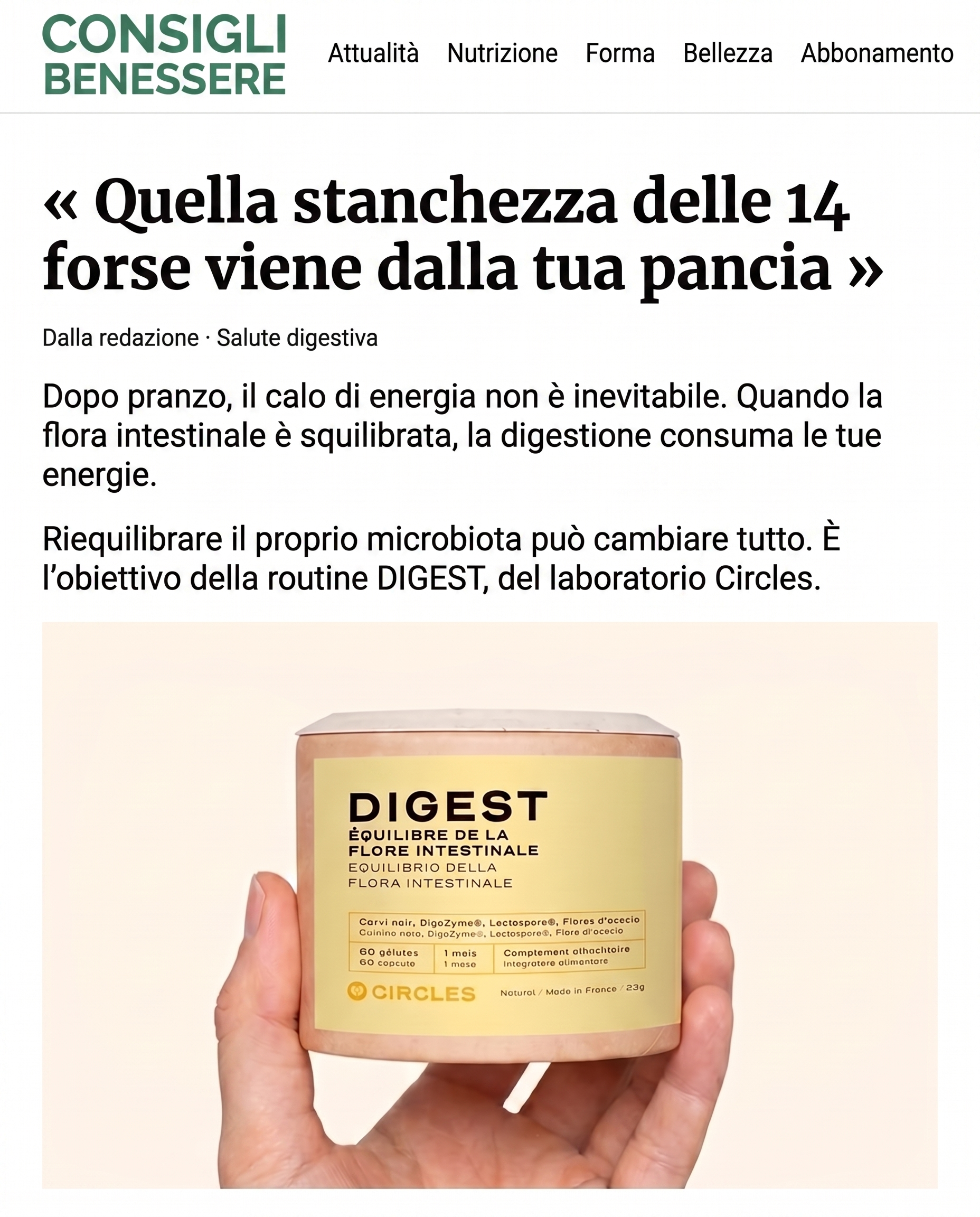 Circles Italia Facebook ad