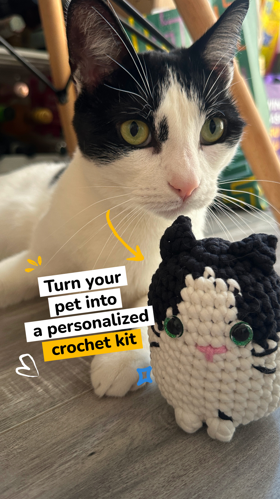 Yarnlings Facebook ad: Personalized Crochet Kits for Beginners