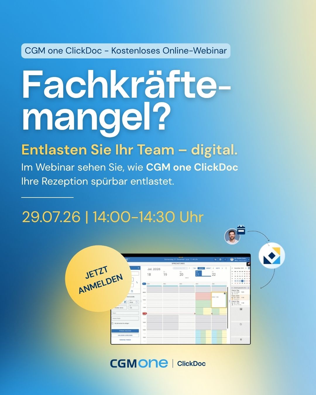 CGM Dentalsysteme GmbH Facebook ad: Kostenloses 30-Minuten-Webinar für Zahnarztpraxen