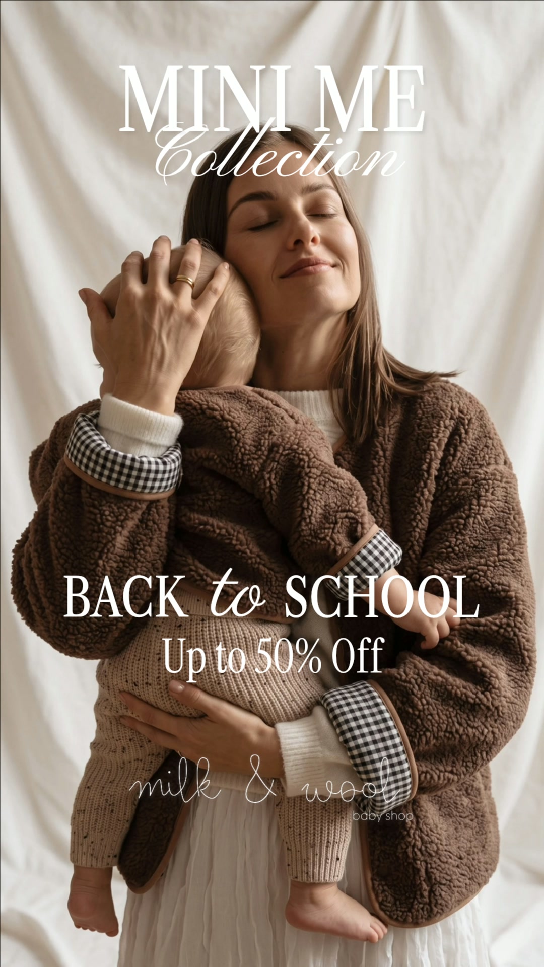 Milk and Wool Facebook ad: Clothing for little ones